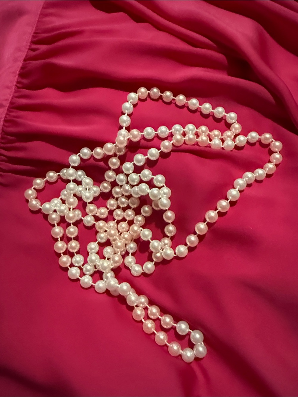 Classic White and Pink Pearl Bead Necklace - Women Jewelry